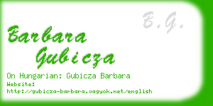 barbara gubicza business card